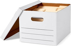 Sheds Company Basics Storage/Filing Boxes with Lift-Off Lid, Letter/Legal Size, Collapsible