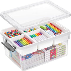 Sheds Company Clear Craft Organizers and Storage Box with Removable Tray