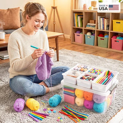 Sheds Company Clear Craft Organizers and Storage Box with Removable Tray